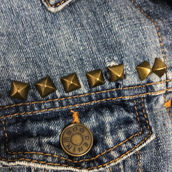 BDG Urban Outfitters Blue Denim Studded Jean Vest Size S - Picture 7 of 15